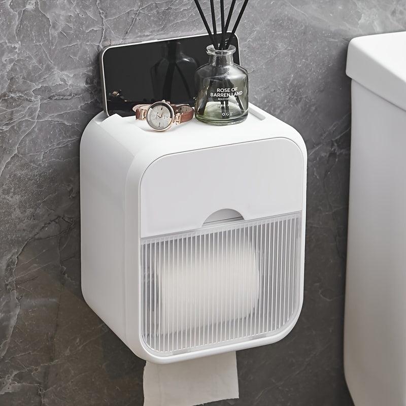 Waterproof Double Layer Bathroom Tissue Box Wall Mounted
