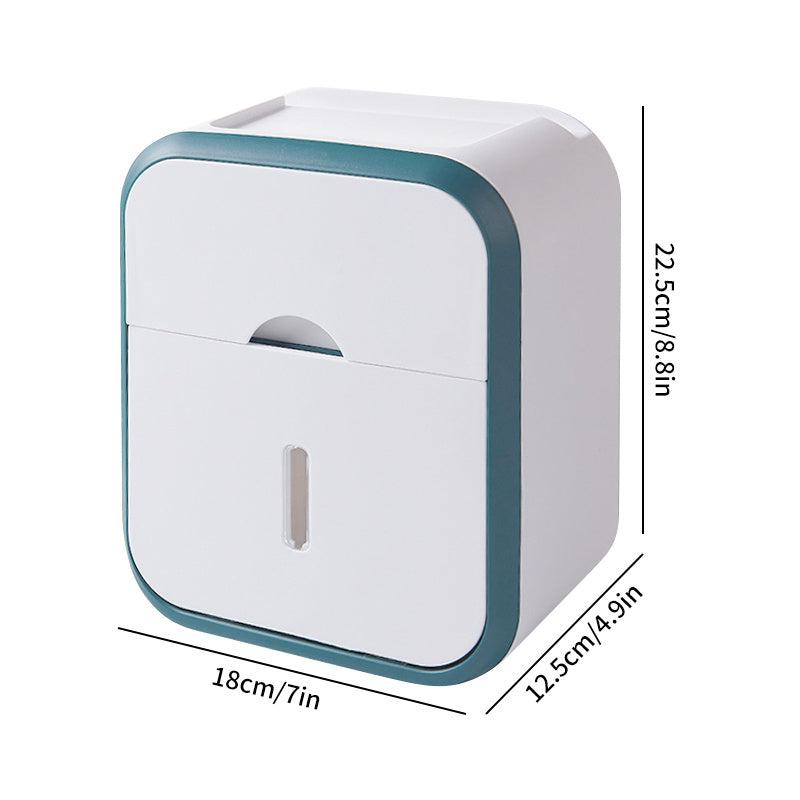 Waterproof Double Layer Bathroom Tissue Box Wall Mounted