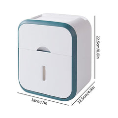 Waterproof Double Layer Bathroom Tissue Box Wall Mounted