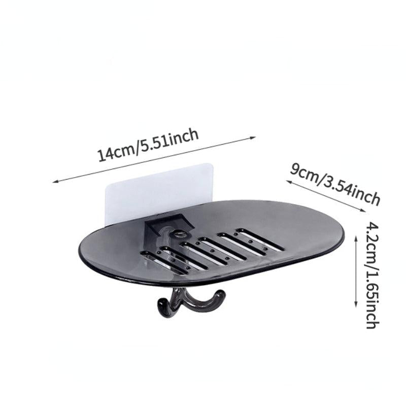 Wall Mounted Soap Dish Self Draining Soap Holder Bathroom Storage Rack