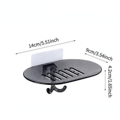 Wall Mounted Soap Dish Self Draining Soap Holder Bathroom Storage Rack