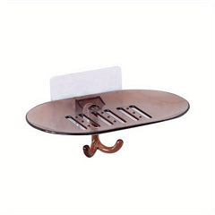 Wall Mounted Soap Dish Self Draining Soap Holder Bathroom Storage Rack