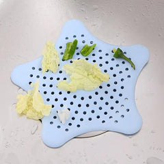 Star Shaped Hair Catcher Silicone Shower Drain Cover