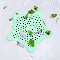 Star Shaped Hair Catcher Silicone Shower Drain Cover