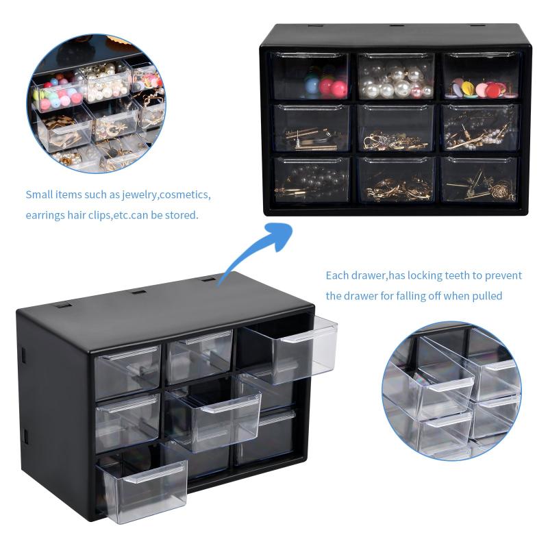 Portable Jewelry & Cosmetic Organizer with Adjustable Mini Cabinets