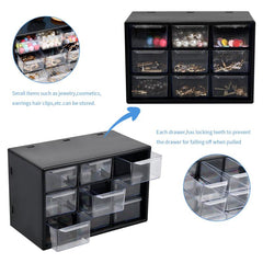 Portable Jewelry & Cosmetic Organizer with Adjustable Mini Cabinets