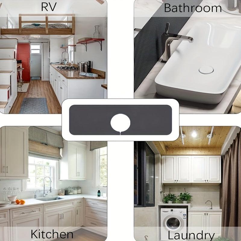 Faucet Suction Pad for Kitchen and Bathroom Sinks - Prevents Splashing