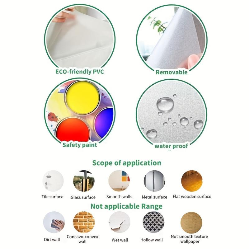 6pcs Flower Pattern Waterproof Bathtub Sticker Self Adhesive Decal
