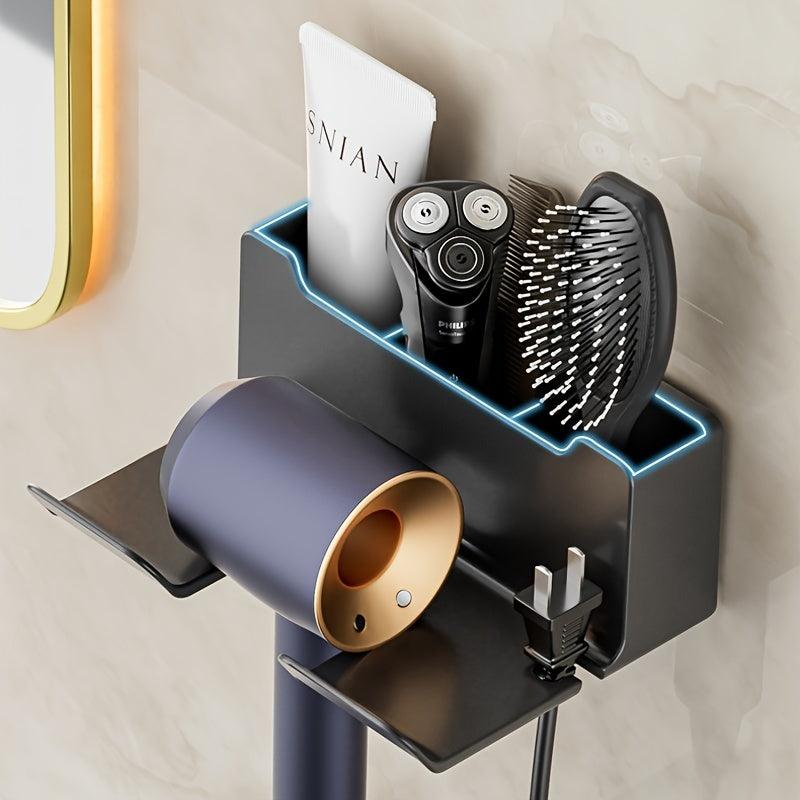 Bathroom Hair Dryer Shelf Multifunctional Storage Organizer