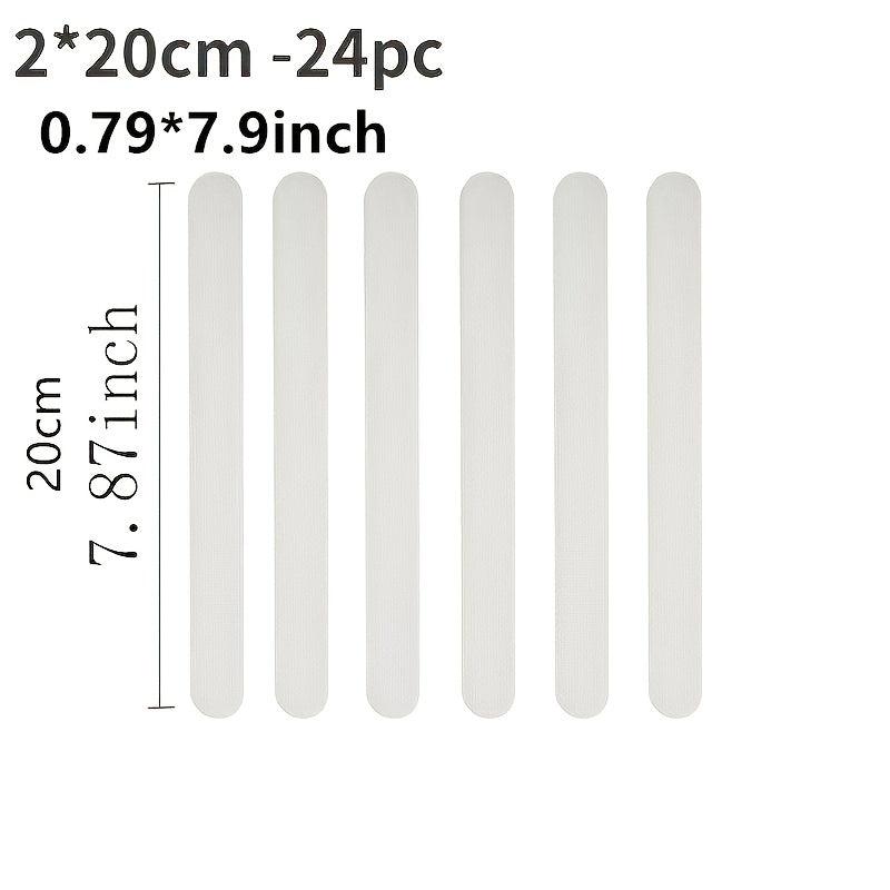 24pcs Anti Slip Tape Non Slip Stickers Safety Shower Treads Self Adhesive Strips