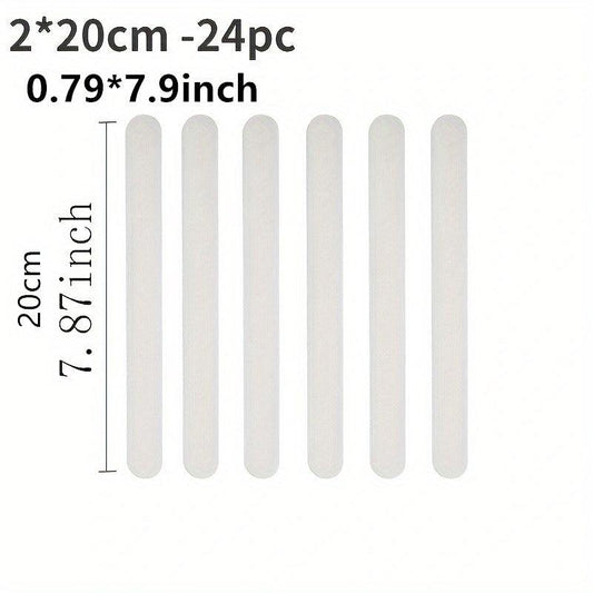 24pcs Anti Slip Tape Non Slip Stickers Safety Shower Treads Self Adhesive Strips