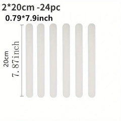 24pcs Anti Slip Tape Non Slip Stickers Safety Shower Treads Self Adhesive Strips