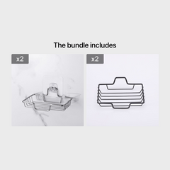 Stainless Steel Soap Holder Wall Mounted Bathroom Storage Bracket