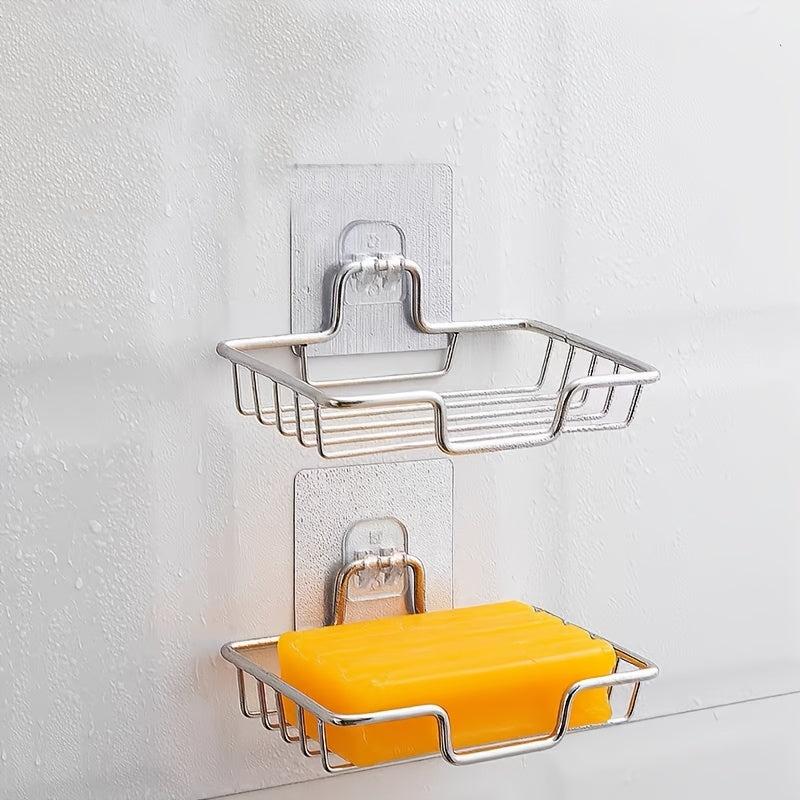 Stainless Steel Soap Holder Wall Mounted Bathroom Storage Bracket