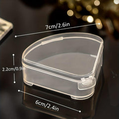 Portable Triangle Powder Puff Storage Box Transparent Dust proof Wet and Dry