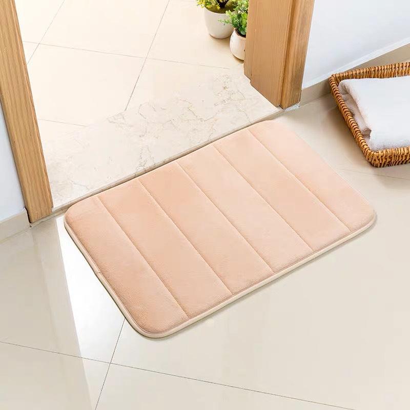 Bathroom Coral Velvet Anti skid Mat Quick Water Absorption