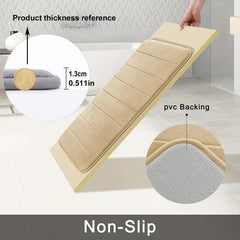Bathroom Coral Velvet Anti skid Mat Quick Water Absorption