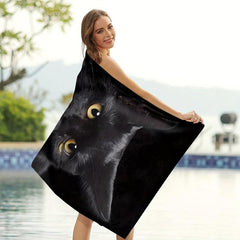 Women's Cat Pattern Beach Towel 59 x29