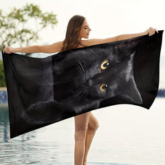 Women's Cat Pattern Beach Towel 59 x29