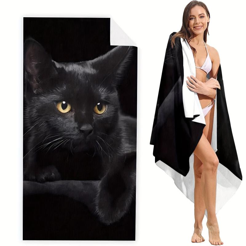 Women's Cat Pattern Beach Towel 59 x29