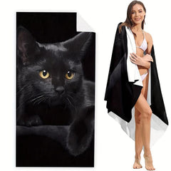 Women's Cat Pattern Beach Towel 59 x29