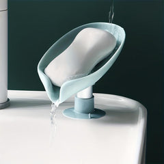 Leaf-shaped Soap Dish Plastic Self Draining Soap Holder