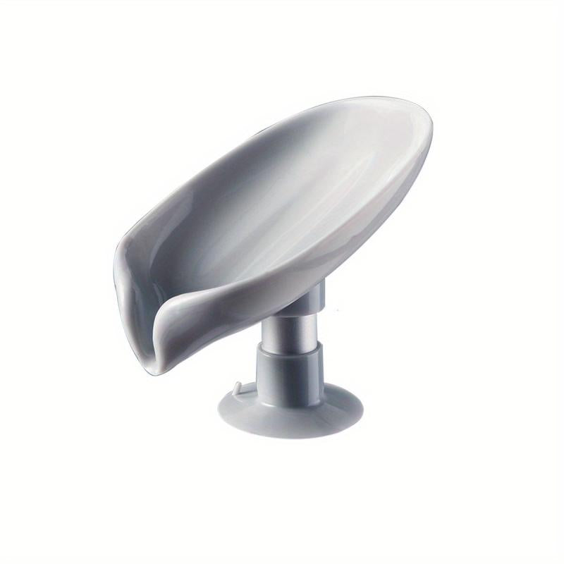 Leaf-shaped Soap Dish Plastic Self Draining Soap Holder