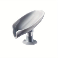 Leaf-shaped Soap Dish Plastic Self Draining Soap Holder
