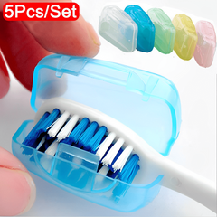 5Pcs Portable Toothbrush Head Cover Travel Toothbrush Case Camping Cap
