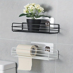 Large Capacity Shower Organizer with 2 Hooks Stainless Steel Bathroom Holder