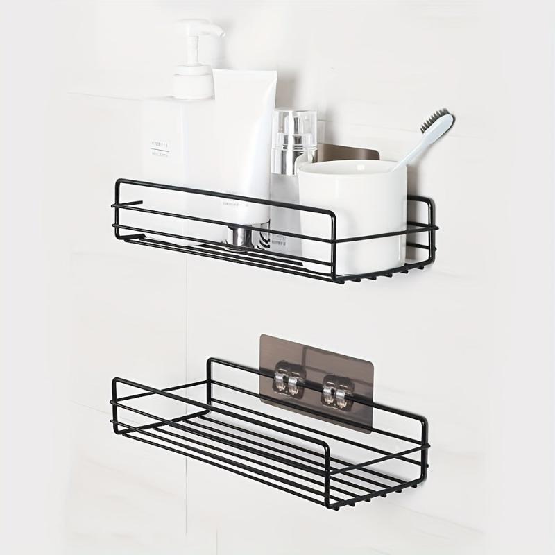 Large Capacity Shower Organizer with 2 Hooks Stainless Steel Bathroom Holder