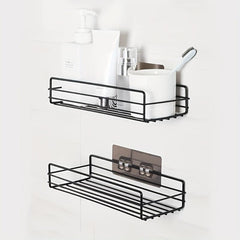 Large Capacity Shower Organizer with 2 Hooks Stainless Steel Bathroom Holder