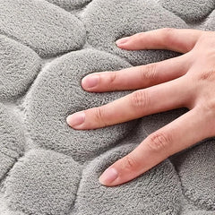 3pcs Soft Anti Slip Bath Mat Water Absorbing Bathroom Shower Set