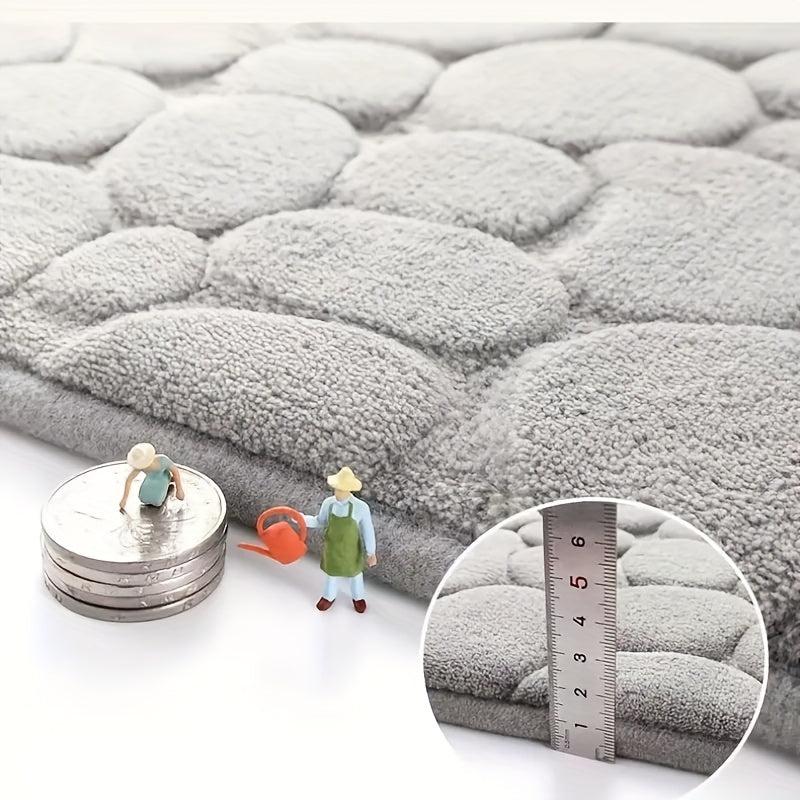 3pcs Soft Anti Slip Bath Mat Water Absorbing Bathroom Shower Set