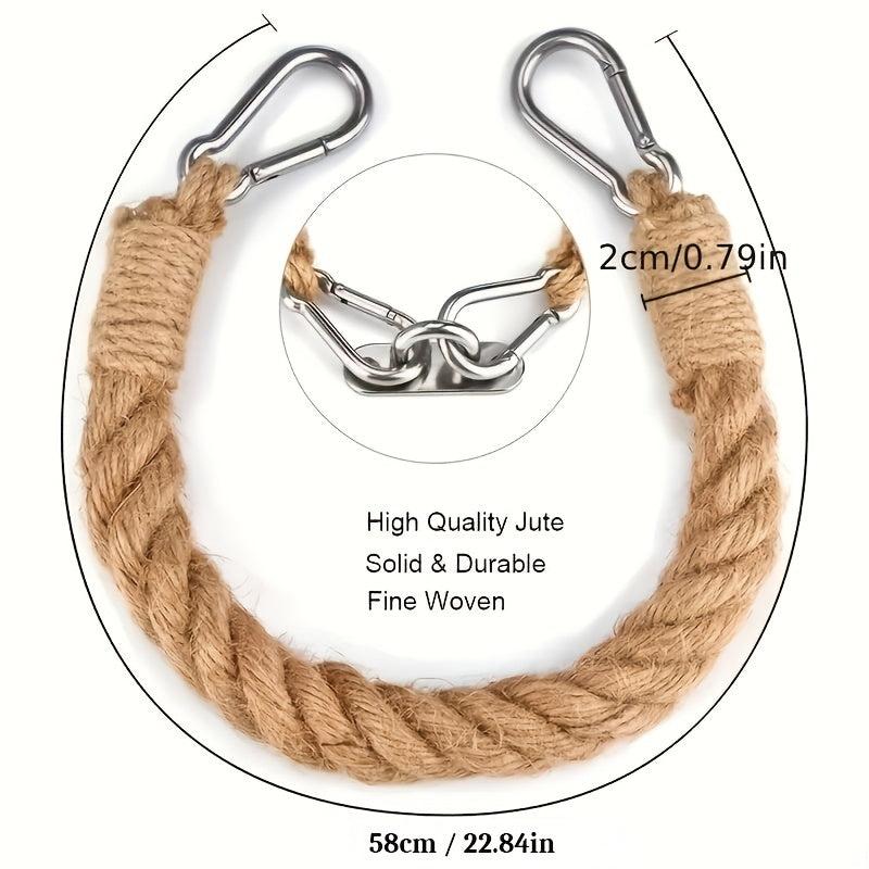 Rustproof Vintage Rope Toilet Paper Holder Easy Assembly Jute Towel Holder