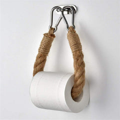 Rustproof Vintage Rope Toilet Paper Holder Easy Assembly Jute Towel Holder