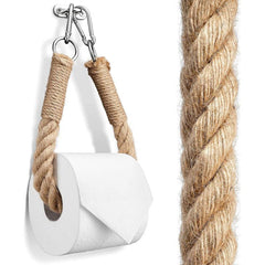 Rustproof Vintage Rope Toilet Paper Holder Easy Assembly Jute Towel Holder