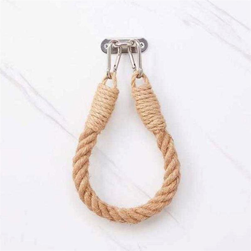 Rustproof Vintage Rope Toilet Paper Holder Easy Assembly Jute Towel Holder