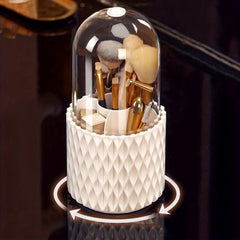 Transparent Makeup Brush Storage Bucket - Dust-proof Cosmetic Storage Box