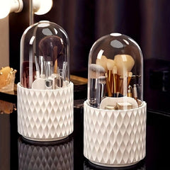 Transparent Makeup Brush Storage Bucket - Dust-proof Cosmetic Storage Box