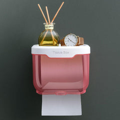 Wall Mounted Tissue Holder Bathroom Toilet Paper Storage Box