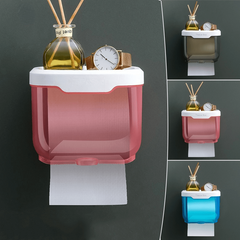 Wall Mounted Tissue Holder Bathroom Toilet Paper Storage Box