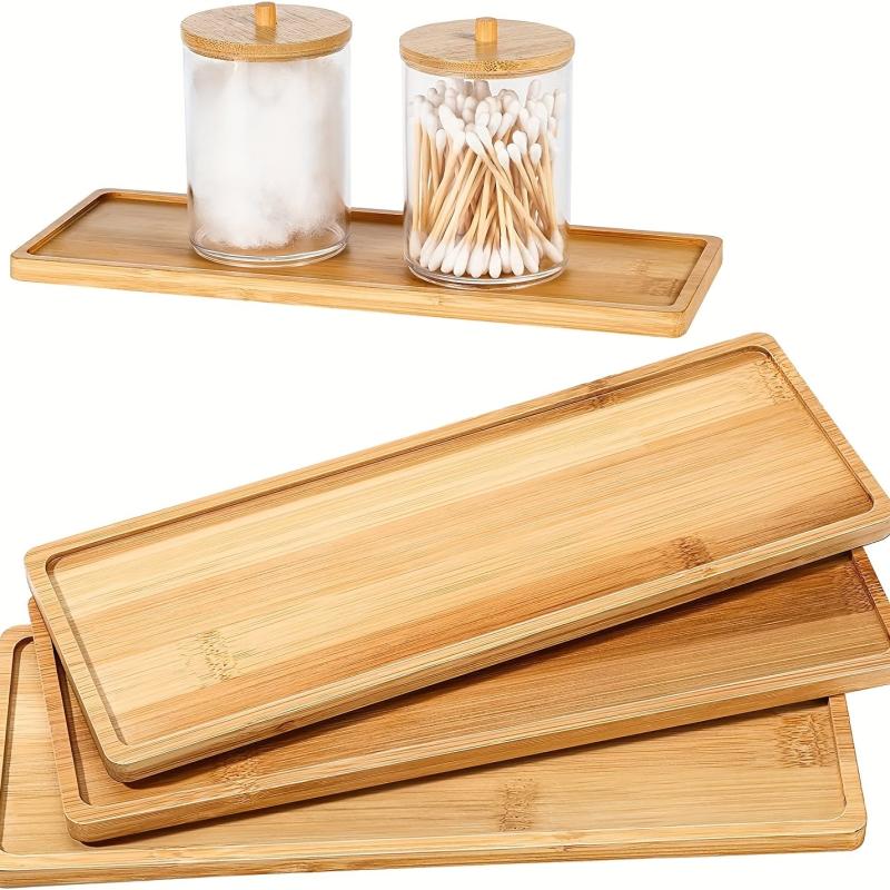 Bamboo Tea Serving Tray Decorative Multipurpose Vanity Tray