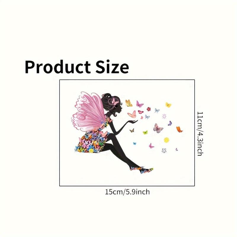 2pcs Butterfly Girl Switch Sticker Self-adhesive Wall Decal
