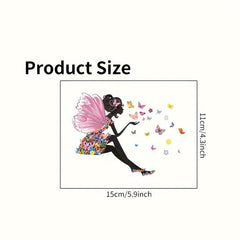 2pcs Butterfly Girl Switch Sticker Self-adhesive Wall Decal
