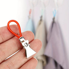 5pcs Waterproof Towel Clips with Loops for Bathroom Towels Storage