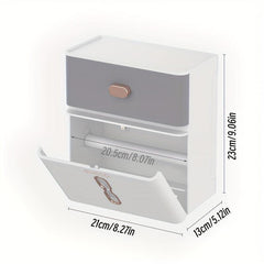 Double Layer Storage Rack Toilet Wall-mounted Tissue Holder