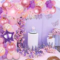 Princess Theme Birthday Party Decoration Set, Pink and Purple Balloon Set