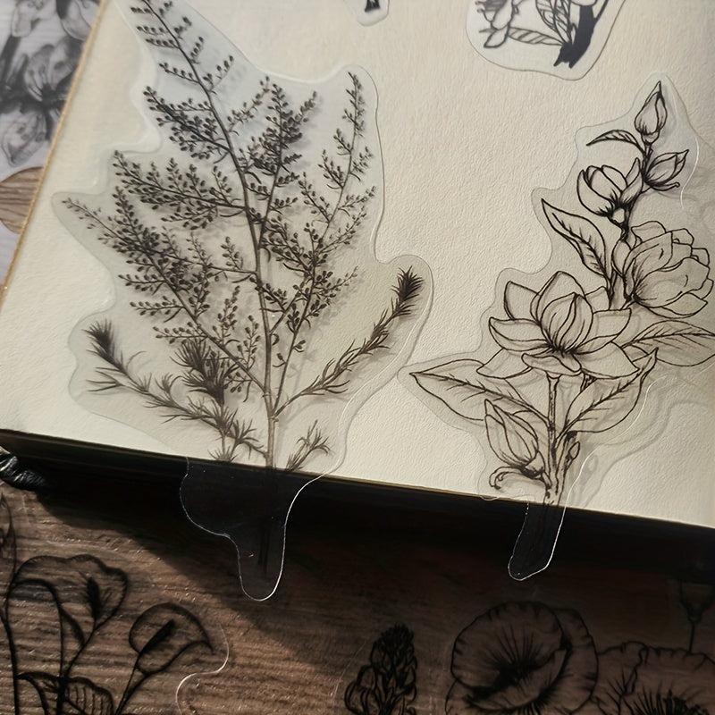40 Sheets Waterproof Pet and Plant Stickers for DIY Hand Account Decoration