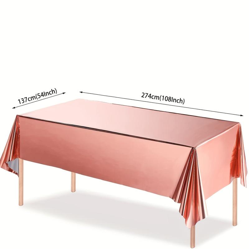 137x274cm Foil Party Rectangular Table Cover Waterproof Tablecloth